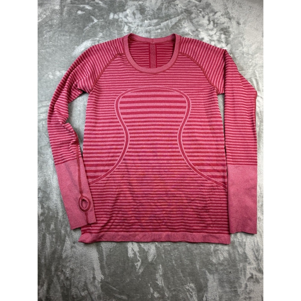 Lululemon Swiftly Tech Long Sleeve Crew Women's Size 12 Running Shirt Raspberry